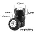 thumbnail image 3 of HSP Remote Crawler Car Ar Lera 105x50x63mm Reemplazo de Reemplazo de 4pcs Para Kyosho HSP WLTOYS TRAX E- Summit 1/16 1/12 1/14 Remoletas de Automóvil de control, 3 of 6