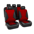 thumbnail image 1 of "Fundas De Asiento De Coche Cuero Respirable 9 Piezas Belug,  Rojo Negro ", 1 of 5