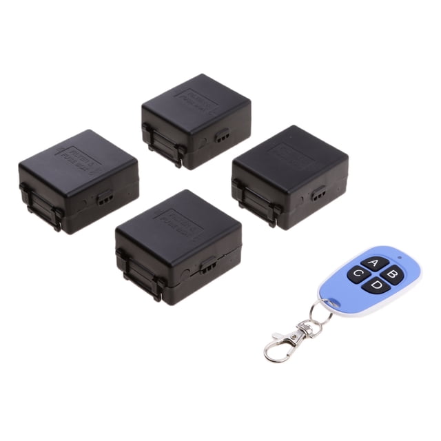 Sistema De Control Remoto Inalámbrico 433mhz 1ch 4 Receptores + Interruptor De 4 Sunnimix Interruptor de relé inalámbrico