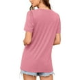 thumbnail image 6 of Scyoekwg Women Tops Trendy Ladies Blouses Dressy Casual Trendy Short Sleeve Going Out Tops Cute T Shirts Womens Summer Fashion Loose, 6 of 8