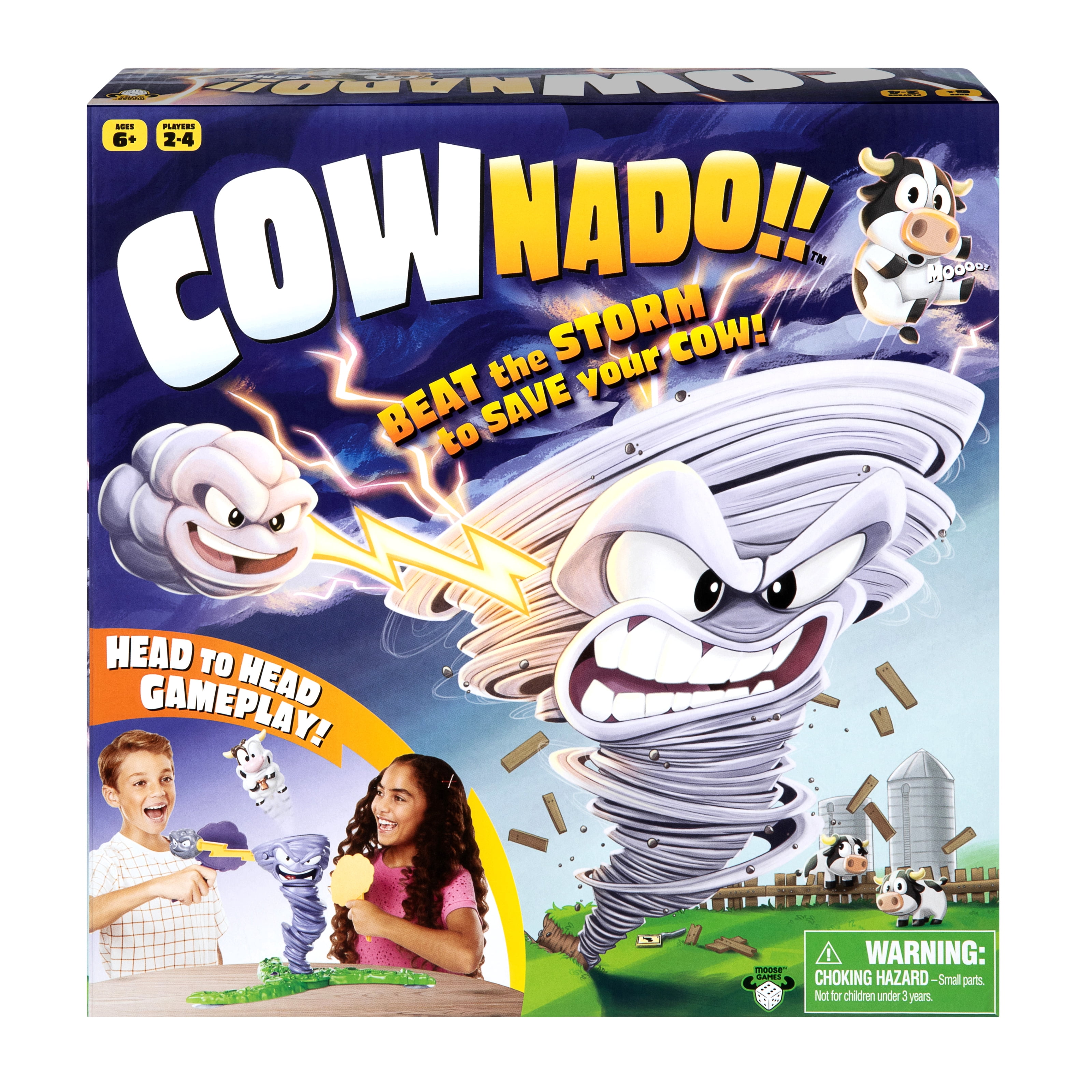 Cownado, Fun & Fast "Moooving" Tetherball-Style Table Game, Family Game, Ages 6+ (Walmart Exclusive)