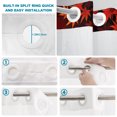 thumbnail image 5 of No Hook Shower Curtain, Fall Red Maple Lveas Shower Curtains for Bathroom with See Through Top Window, Rustic Autumn Moonlight Botanical Waterproof & Washable Bath Curtain Stall 48"x72", 5 of 9