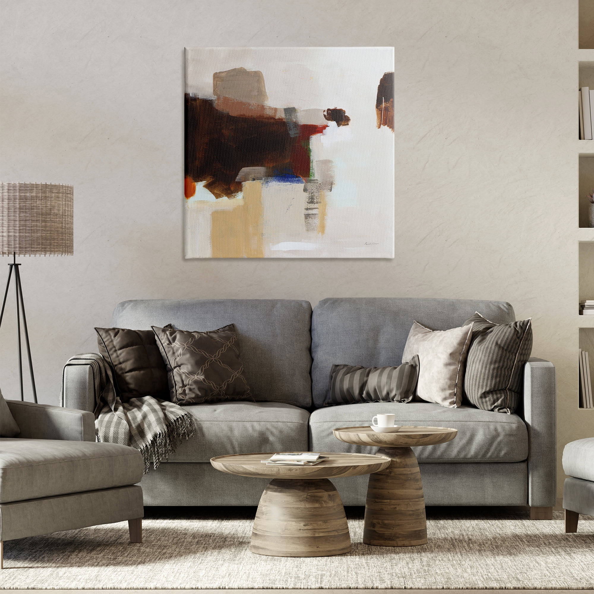 Stupell Industries American Rust Abstraction Abstract Painting Wrapped Canvas Art Print Wall Art, 30 x 30