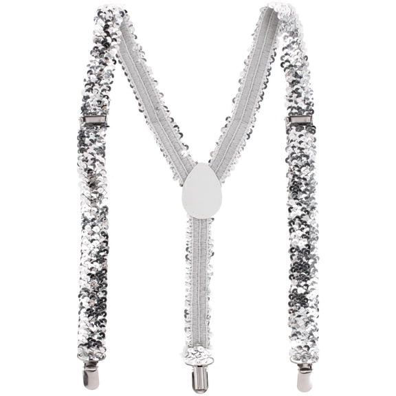 CTM Elastic Sequins Clip-End Suspenders (Women)