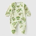 thumbnail image 2 of CAUYDY 6 9 12 18 Months Boys Pajamas for Newborn Baby Clothes Preemie Long Sleeve Romper Fall Winter Infant Boy Comfy Bodysuit Toddler Sleepers Green for Sizes Newborn, 2 of 6
