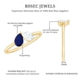thumbnail image 5 of Rosec Jewels Natural Blue Sapphire Promise Ring with Diamond - Toi Et Moi Ring for Women - AAA Quality - Valentines Day Gift, 18K Yellow Gold, US 9.00, 5 of 8