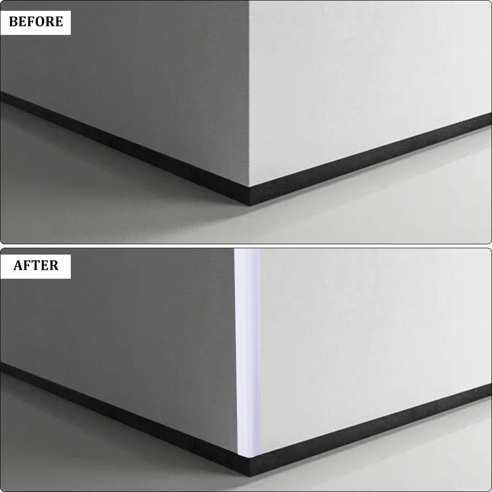 Floor Transition Strip Floor Cover Strips White 4Ft Self Adhesive Flooring Transitions Laminate 4cm Wide Vinyl Flat Divider Trim