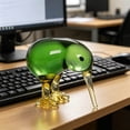 thumbnail image 4 of Hand Blown Glass Bird Figurine - Art Glass Ornament for Home Decor Collectible, 4 of 7