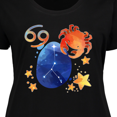 thumbnail image 4 of Inktastic Cancer Crab Constellation Zodiac Sign Illustration Women's Plus Size T-Shirt, 4 of 5