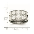 thumbnail image 6 of Stainless Steel Brushed and Grooved 12 Studded Band, 6 of 7