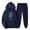 Navy, variant on JURANMO Sweatsuits for Women Set, 2 Piece Outfits Matching Sets 2024 Fall Dandelion Print Hooded Sweatshirts and Sweatpants Tracksuits Joggers Sweat Sets Beige S