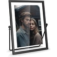 thumbnail image 1 of 4x6 Floating Picture Frame, Black Photo Frame, Metal Pressed Flowers Desk Picture Frame with Glass for Multiple Photo Sizes (4x6, 5x7), 1 of 6