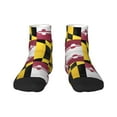 thumbnail image 7 of Women Men Athletic Socks Flag Of Maryland Cushioned Quarter Ankle Socks, 7 of 7