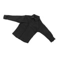 thumbnail image 2 of 1/12 camisa de manga larga masculina, disfraz de camisa de figura masculina, accesorio de vestir de muñecas Retro, sobrecamisa para muñecas masculinas negro Hugo Camisa miniatura, 2 of 10