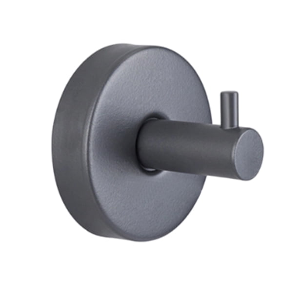 2Pcs Removable Stainless Steel Suction Cup Hooks, Gray Adhesive Wall Hooks With Strong Hold, For Bathroom Kitchen Towel Robe Coat Keys Hanging