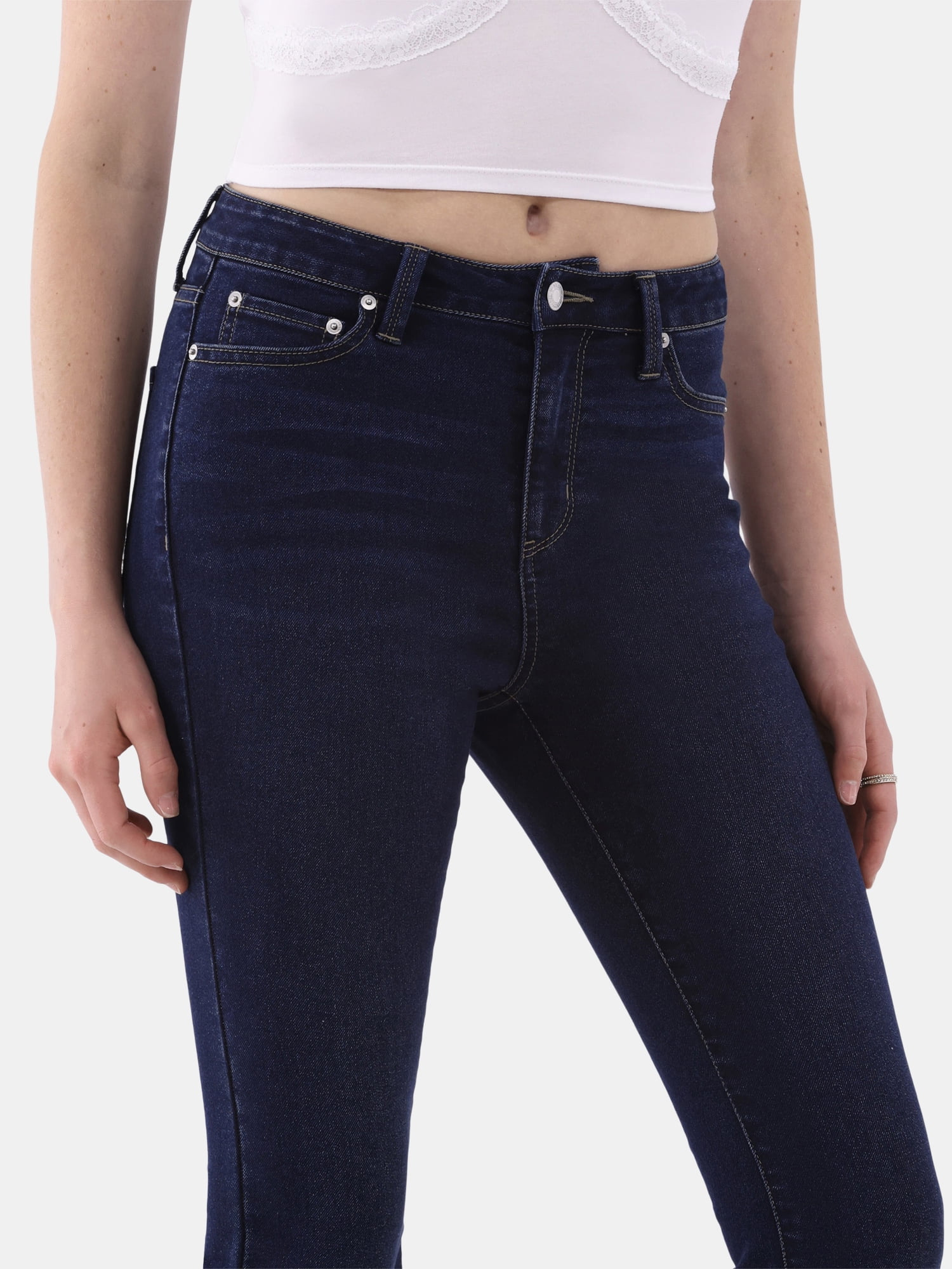 No Boundaries Mid Rise Bootcut Jeans, 32” Inseam, 1 or 2-Pack, Women’s