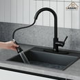 thumbnail image 3 of CASAINC Single-Handle High Arc Kitchen Sink Faucet with Pull Down Sprayer in Matte Black, 3 of 4