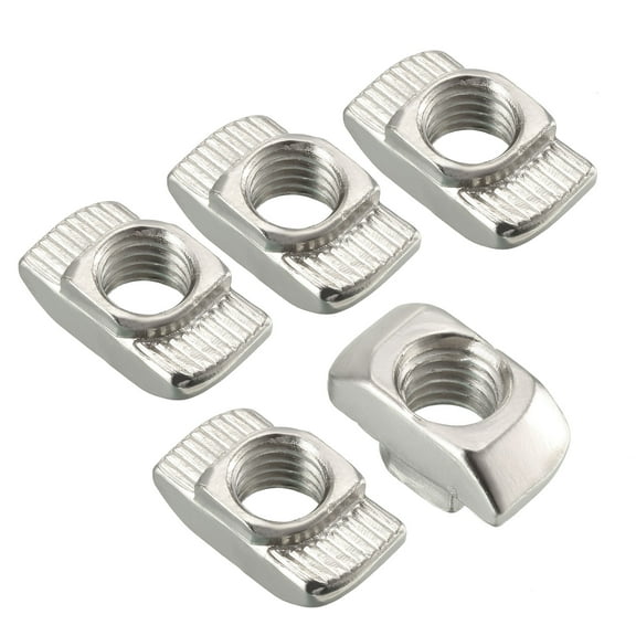 Unique Bargains M8 Sliding T Slot Nuts for 4545 Series Aluminum Extrusion Profile 5 Pcs