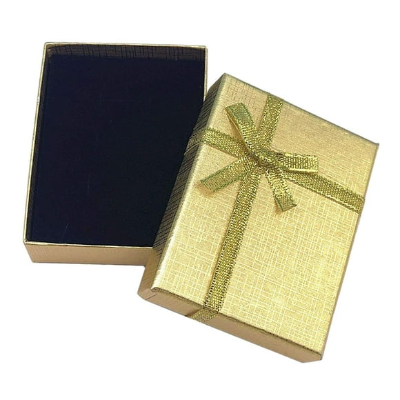 Xuanheng Jewelry Box Birthday Gift Jewelry Organizer Holder for Earrings Charms Rings Gold