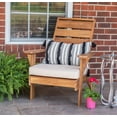 thumbnail image 3 of Linon Riverpark Slat Back Acacia Outdoor Lounge Chair with Cushion, Brown/Beige, 3 of 9