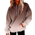 thumbnail image 2 of idosla Oversized Hoodies for Women Tie Dye Gradient Sweatshirts Baggy Drawstring Hooded Pullover 2025 Fall Casual Tops with Pocket (Brown, 5XL), 2 of 4