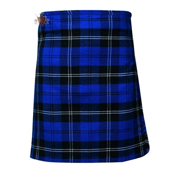Women's Ramsey Blue Dark Heavy 8 Yard Tartan Kilt