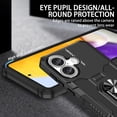 thumbnail image 4 of Phone Case for iPhone 16 Plus Case, iPhone 16 Plus Phone Case Built in 360 Rotating Ring Stand, Luxury Heavy Duty Armor Hard PC Soft TPU Slim Phone Case for iPhone 16 Plus - Black, 4 of 10