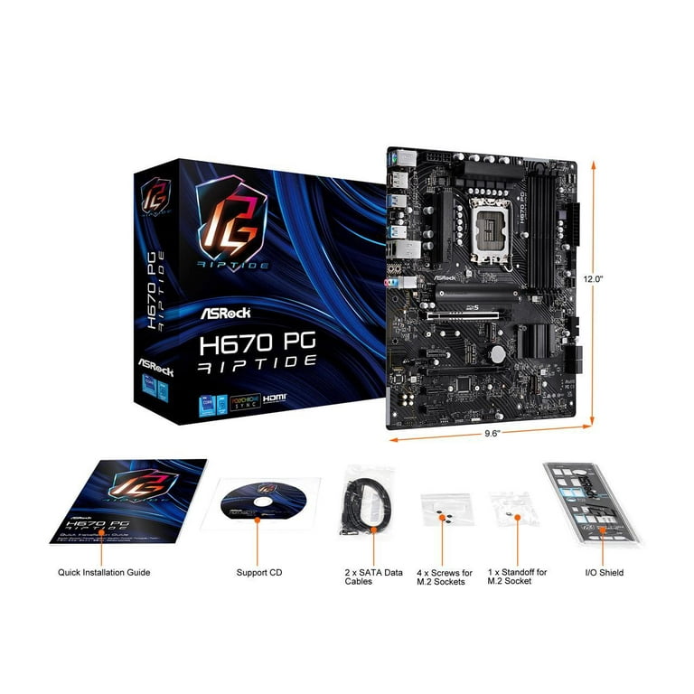 ASRock H670 PG RIPTIDE LGA 1700 Intel H670 SATA 6Gb/s DDR4