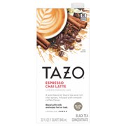 (6 pack) TAZO Espresso Chai Latte Liquid Concentrate, Black Tea, 32oz Carton