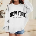 thumbnail image 4 of New York Sweatshirts for Girls Long Sleeve Crewneck Casual Graphic Pullover Sweatshirt Tops, 4 of 6