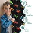 thumbnail image 3 of Blackout Kids Curtains,Monster Cartoon Truck Black Pattern Children's Insulated Curtains Set Of 2,Bedroom Essentials,Toddler Room Decor 52"x63", 3 of 5