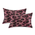 thumbnail image 2 of Deep Red Leopard Pattern Queen Size Satin Pillowcase 30''x20'' Double-Sided Print Soft Wrinkle Resistant, 2 of 9