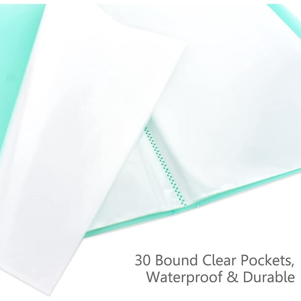 Smarpau Dispaly Book Binder with Plastic Sleeves 5 Pack Presentation Book  Art Portfolio Folder with Plastic Sleeves Sheet Protectors 8.5 x 11 for