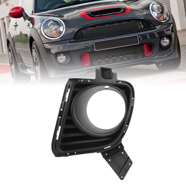 Front Bumper Lower Fog Light Cover Grill Grilles Insert for R55 R56 R57 R58 R59 LCI JCW, Front Fog Light Grille Cover Trim Enhances Aesthetics