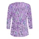 thumbnail image 4 of Fiudx Ofertas Flash Del Día Blusa de Manga 3/4 Corta Estampada a La Moda para Mujer, Blusa Informal con Cuello Redondo, 4 of 5
