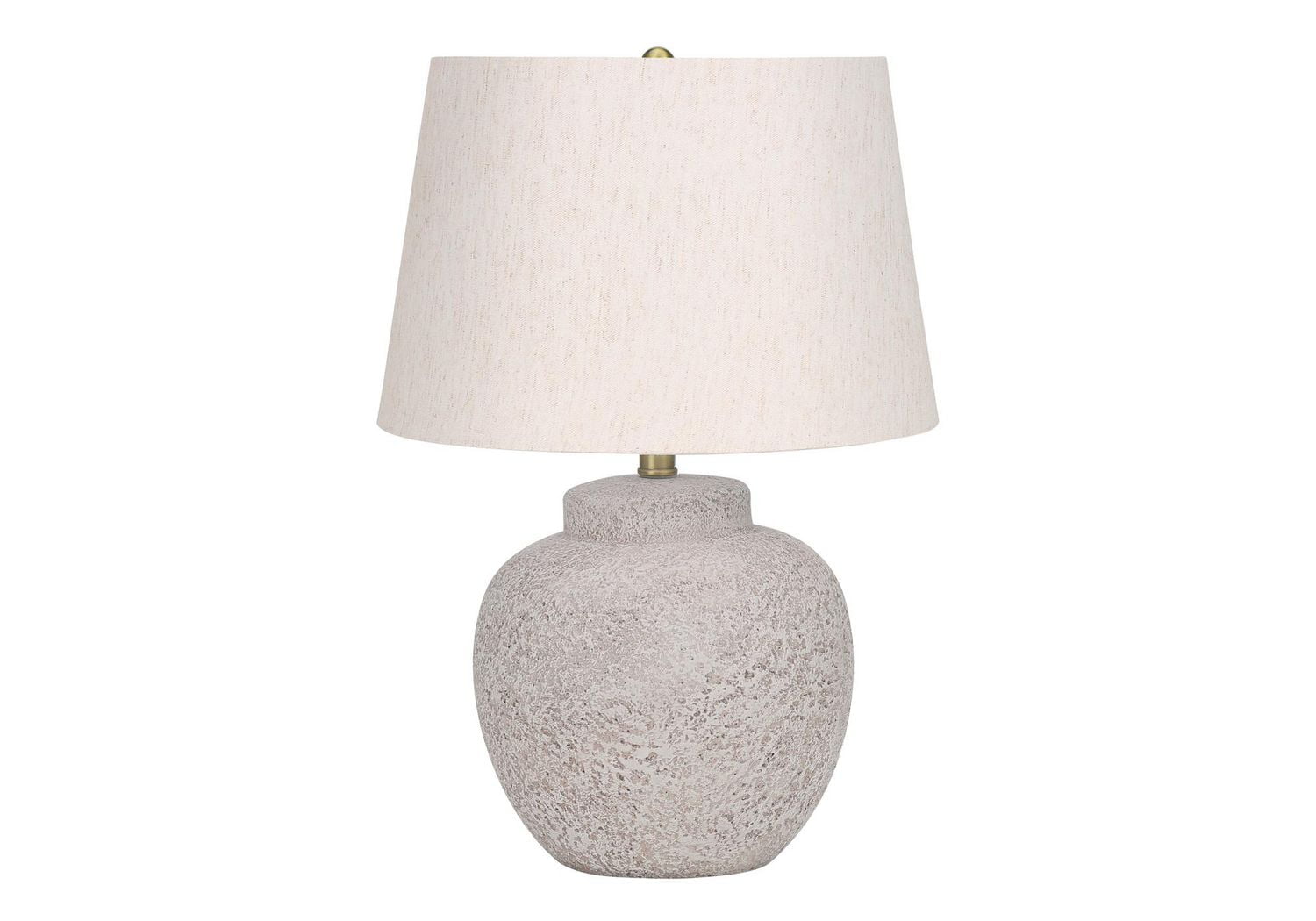 Monarch Specialties Lighting, 22"h, Table Lamp, Cream Concrete, Ivory / Cream Shade, Modern