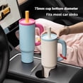 thumbnail image 4 of Taza de viaje para coche de 40oz, taza aislada con pajita de acero inoxidable, taza de café montada en coche, aislamiento al vacío de doble pared, mantiene el frío 24H, 4 of 5