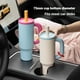 thumbnail image 4 of Taza de viaje para coche de 40oz, taza aislada con pajita de acero inoxidable, taza de café montada en coche, aislamiento al vacío de doble pared, mantiene el frío 24H, 4 of 5