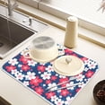 thumbnail image 6 of Ryvnso Cherry Blossoming Dish Drying Mat for Kitchen Countertop 18x24 Large Dish Pad Drainer Rack Dish Sink Mats, 6 of 7
