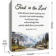 thumbnail image 2 of Christian Bible Scripture Proverbs 3:5-6 Trust in the Lord Watercolor Mountain Canvas Wall Art Prints Decoration for Home Bedroom Living Room Church,Christians Gifts,11x14 Inch, 2 of 6