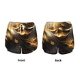 thumbnail image 3 of Daiia Luxurious Gold Flow Pattern Women's 2 in 1 Running Shorts - Lightweight Athletic Workout Gym Yoga Shorts Liner with Phone Pockets-Medium, 3 of 7