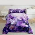 thumbnail image 2 of Homewish Floral Butterflies Girl 2pcs Bedding Comforter Set,Gradient Purple Twin Comforter Sets,Dreamy Princess Breathable Bedding Set,Microfiber Bedroom Decor,Reversible, 2 of 8