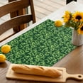 thumbnail image 3 of Placemats Set of 4, Green Christmas Pattern Place Mats Retro Abstract Art Tablemats Washable Placemat Table Decoration for Kitchen Table Dinner Party Home Decor Indoor Outdoor 13x19 Inch, 3 of 9