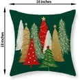 thumbnail image 6 of Christmas Pillow Covers 18x18 Set of 2 Christmas Decor Linen Pillowcase Winter Christmas Decorative Green Throw Pillows Christmas Tree Stars Holiday Decor Outdoor Cushion Covers for Couch Home, 6 of 6