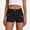 Black women cargo shorts with pockets a1, variant on Cagogo Women's Cargo High Waisted Shorts with Pockets Casual Solid Streetwear Vacation Shorts Regular Fit Summer Travel Beach Shorts for Women, Army Green M