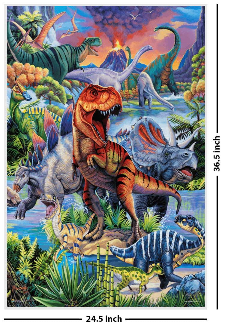 Dinosaurs by Jenny Newland Poster - 24.5" x 36.5" Laminated