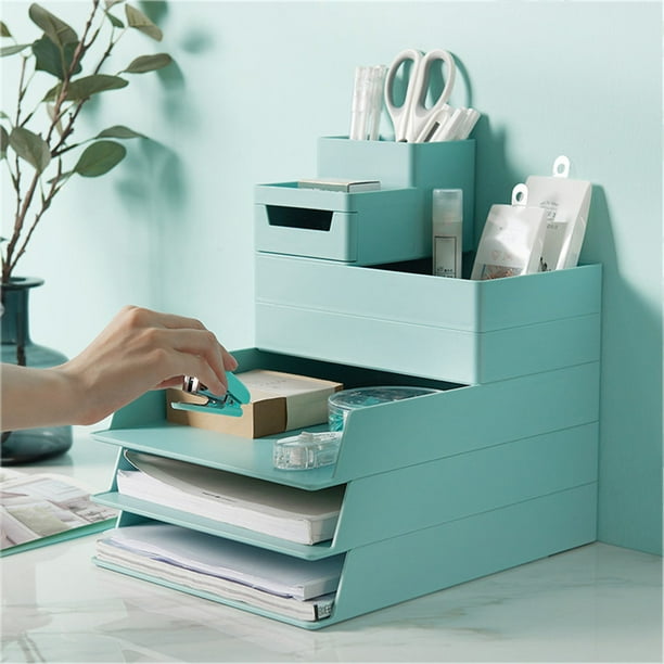 Booyoo Office Desktop Organizer A4 Paper Drawer Storage Box Multi ...