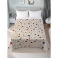 thumbnail image 2 of Twin Size Flat Sheet Only, Independence Five-pointed Star Shining Soft Brushed Microfiber Bed Sheets, Linen Burlap American Flag Day Hotel Quality Breathable Bedding Top Sheet, Easy Care, 66"x96", 2 of 9