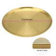thumbnail image 2 of KOHAND 4 Pack 12 inch Gold Stainless Steel Plates, Round Metal Dinner Plates, Stainless Steel Serving Tray for Home, Camping, 2 of 5