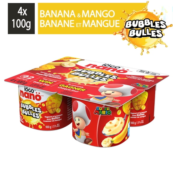 iÖGO nanö yogourt bulles banane mangue 1,5 %